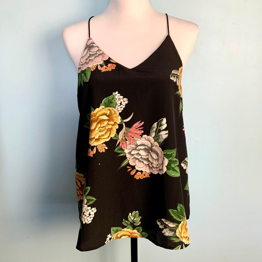 NWT Anthropologie Bishop + Young Enchanted Garden Racer Tank Size Medium